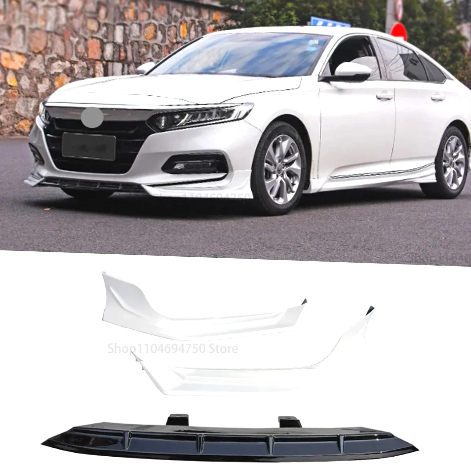for honda accord 10 gen 2018 2019 2020 2021 front bumper spoiler lip lower body kit diffuser splitter tuning guard glossy black for honda accord 10 gen 2018 2019 2020 2021 front bumper spoiler lip lower body kit diffuser splitter tuning guard glossy black