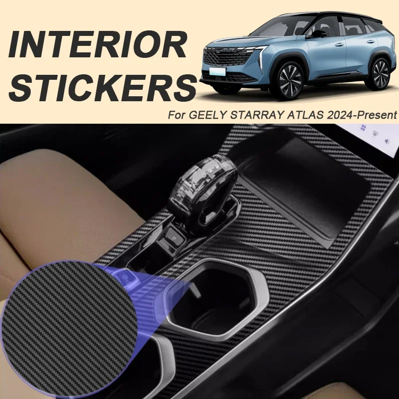 for geely starray atlas 2024 2026lhd car carbon interior sticker auto lifting window panel decal gear inner door protective film for geely starray atlas 2024 2026lhd car carbon interior sticker auto lifting window panel decal gear inner door protective film