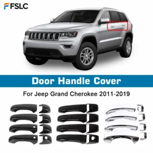 door handle cover for jeep grand cherokee wk2 2011 2019 carbon fiber car protective film decorate accessories stickers