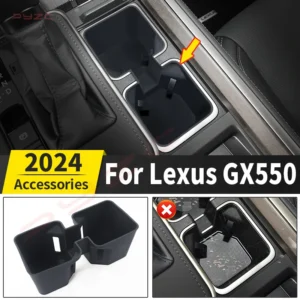 for 2024 2025 lexus 550 gx center console water cup silicone pad soft leather case interior upgrade accessories modification