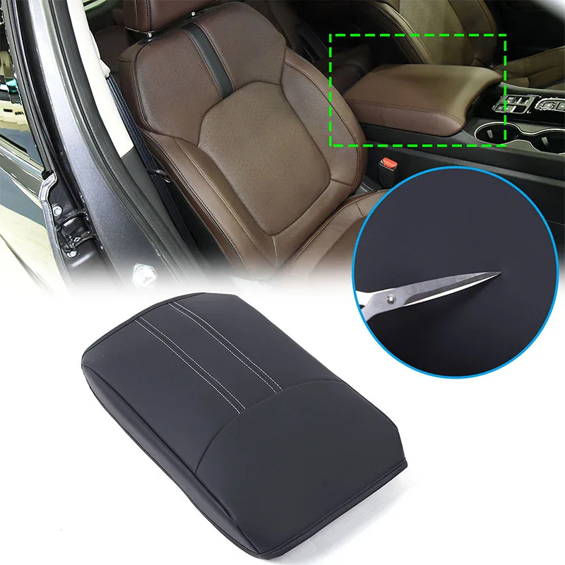 for honda pilot 2023 2024 leathers black center console pad armrest box cover cushion protector parts car accessories for honda pilot 2023 2024 leathers black center console pad armrest box cover cushion protector parts car accessories