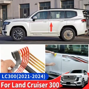 waistline pattern decorative color stripes for toyota land cruiser 300 2022 2024 body color bar sticker lc300 upgrade appearance