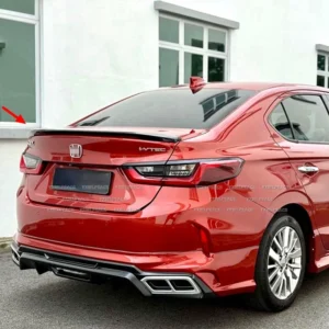 for 2020 2021 2022 2023 2024 2025 honda city rs style bright black car rear spoiler wing trunk lip tail trunk spoiler trim