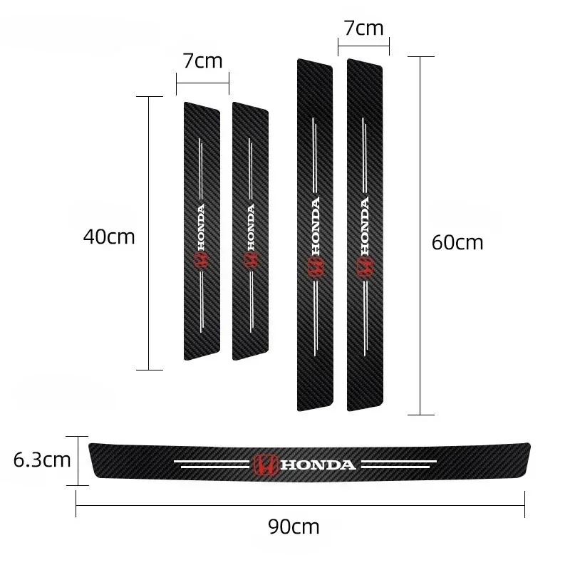 4/5 pcs car emblem threshold anti scratch door sill protector for honda civic fit jazz accord pilot crv odyssey passport city 4/5 pcs car emblem threshold anti scratch door sill protector for honda civic fit jazz accord pilot crv odyssey passport city