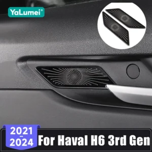 for haval h6 3rd gen gt dht phev 2021 2022 2023 2024 car inner rear door handle audio horn hood speaker trim cover accessories