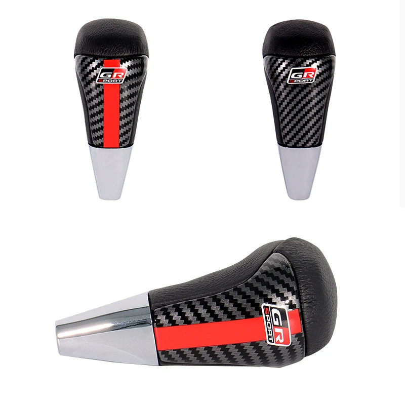 gr sports car styling gear shift knob carbon fiber leather racing gear shift knob for toyota hilux revo fortuner 2005 2016 gr sports car styling gear shift knob carbon fiber leather racing gear shift knob for toyota hilux revo fortuner 2005 2016