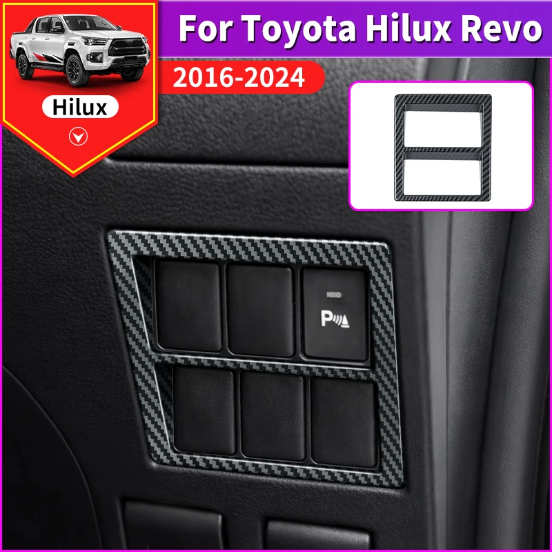 for 2016 2024 toyota hilux pickup truck headlight adjustment decorative frame carbon fiber texture abs material trim bezel cover for 2016 2024 toyota hilux pickup truck headlight adjustment decorative frame carbon fiber texture abs material trim bezel cover