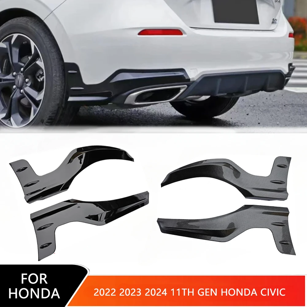 for 2022 2023 2024 11th gen honda civic hatchback rear package corner rear bumper side extension aprons mu style body kit tuning for 2022 2023 2024 11th gen honda civic hatchback rear package corner rear bumper side extension aprons mu style body kit tuning