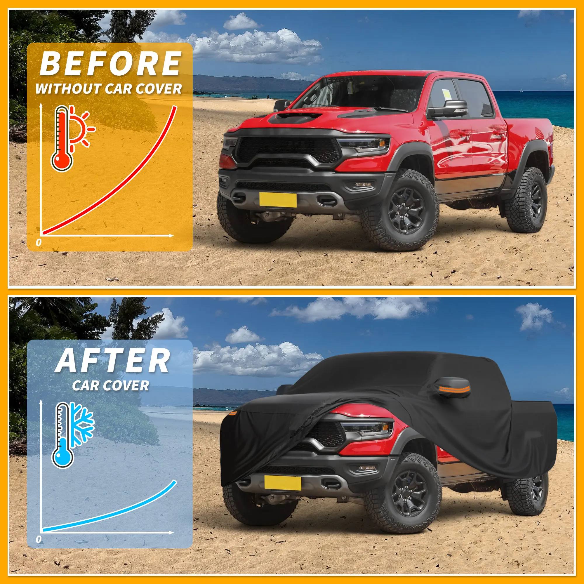 motoforti car cover waterproof all weather sun rain protection full exterior cover for dodge for ram black with left side zipper motoforti car cover waterproof all weather sun rain protection full exterior cover for dodge for ram black with left side zipper
