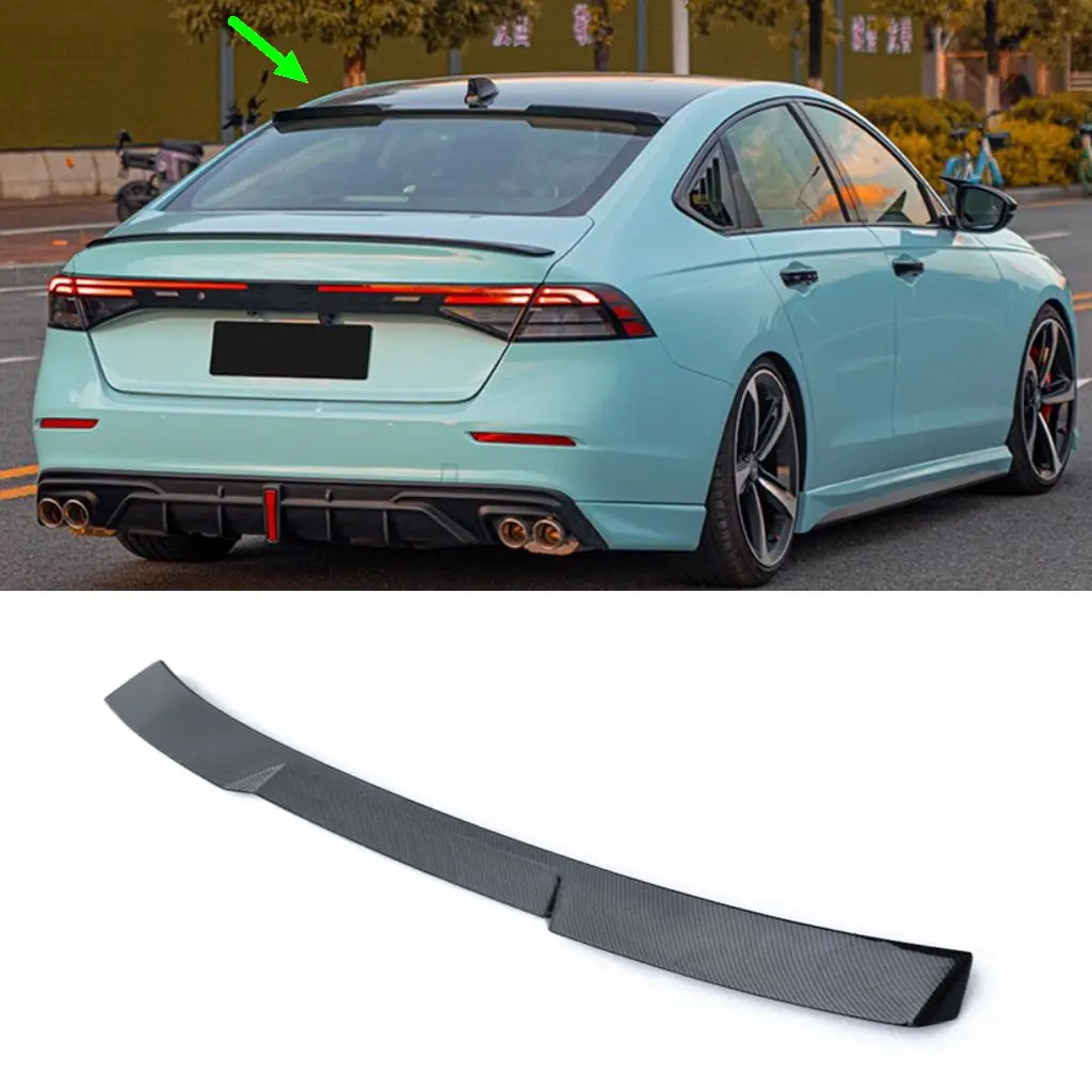 rear roof window trunk lid car sport spoiler wings for accord honda 11th gen 2023 2024 black carbon exterior accessories tuning rear roof window trunk lid car sport spoiler wings for accord honda 11th gen 2023 2024 black carbon exterior accessories tuning