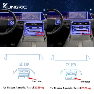 for nissan patrol armada 2025 ppf protection film accessories interior transparent tpu gps navigation gear panel center console