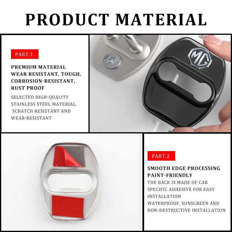 4pcs car door lock decorative cover rust proof stainless for mg rx5 rx8 350 550 6 3 5 7 zr zs hs gs gt hector 4pcs car door lock decorative cover rust proof stainless for mg rx5 rx8 350 550 6 3 5 7 zr zs hs gs gt hector