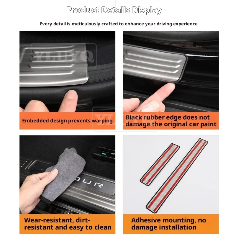 jetour t2 traveler door sill strip special stainless steel interior decorative protective strip welcome pedal car jetour t2 traveler door sill strip special stainless steel interior decorative protective strip welcome pedal car
