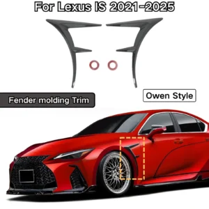for lexus is 2021 2022 2025 fender molding trim glossy black carbon fiber painted car accessories body kit wheel eyebrow arch