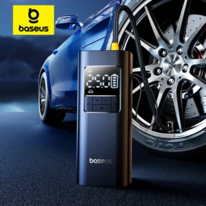 baseus wireless air pump portable air compressor smart digital electric car air pump for car motorcycle bicycle inflator pump