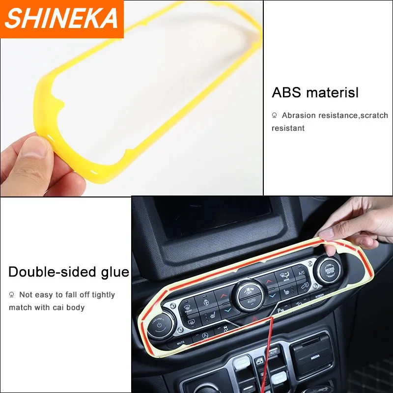shineka car air conditioning control knob panel decoration cover for jeep wrangler jl gladiator jt 2018 up interior shineka car air conditioning control knob panel decoration cover for jeep wrangler jl gladiator jt 2018 up interior