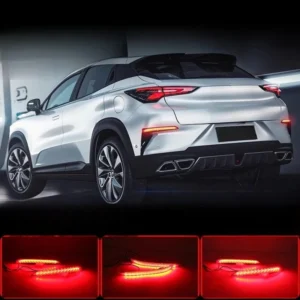 for changan unit uni t 2021 2023 car led rear bumper reflector light fog lamp modified dymanic turn signal driving brake light