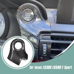 dry carbon fiber car interior start stop switch button frame cover trim accessories for lexus is300 350 is500 f sport 2021 2025