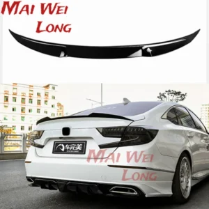 bright black spoiler for honda 10th generation accord 2018 2021jdm modified m4 style tail spoiler