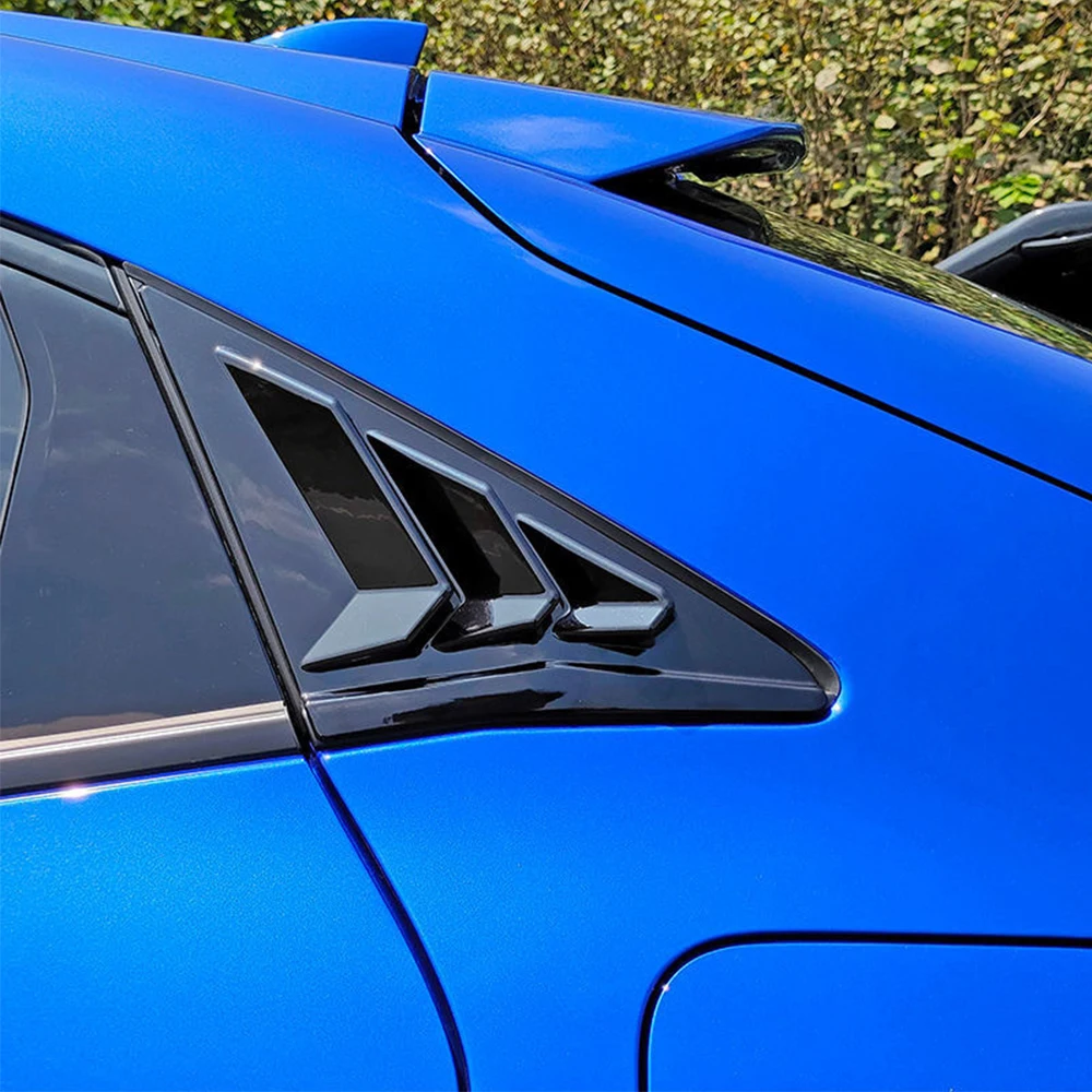 rear side window louvers air vent scoop shades cover trim blinds car for honda civic type r hatchback 2020 2021 rear side window louvers air vent scoop shades cover trim blinds car for honda civic type r hatchback 2020 2021