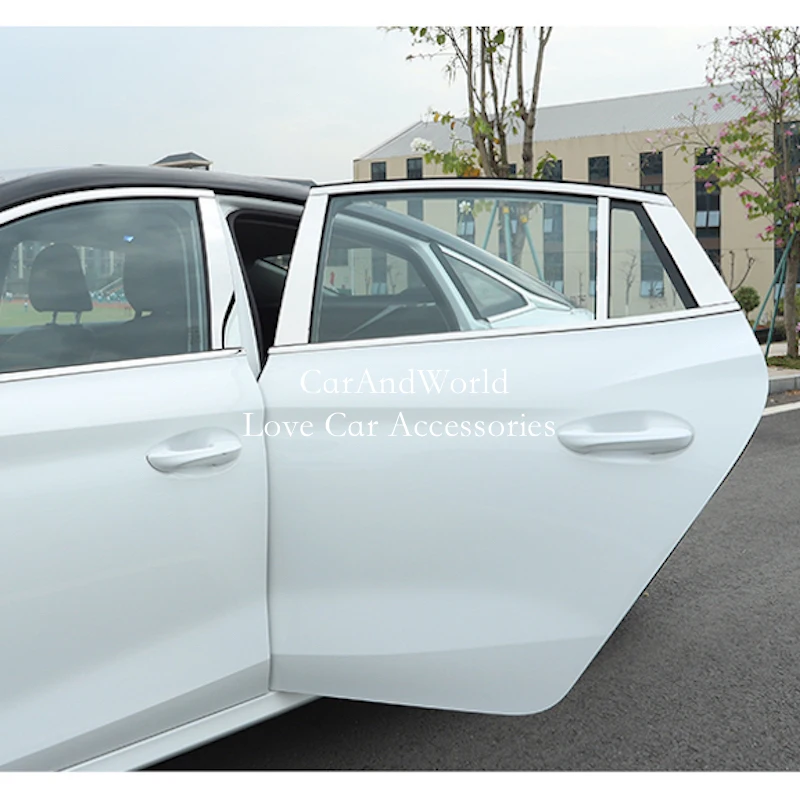 8pcs/set center window column mirror decorative stainless b/c pillar cover mouldings trims for mg mg5 2020 2026 car 8pcs/set center window column mirror decorative stainless b/c pillar cover mouldings trims for mg mg5 2020 2026 car