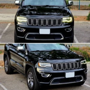 for jeep grand cherokee 2017 2018 2019 2020 front bumper lower grille centre grill mesh & bezel chrome 68310773ab, 5zm53sz0aa