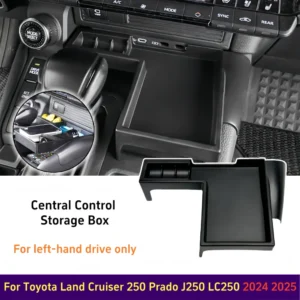 custom fit center console tray for toyota land cruiser 250 prado 2024 anti slip armrest organizer auto parts car accessories