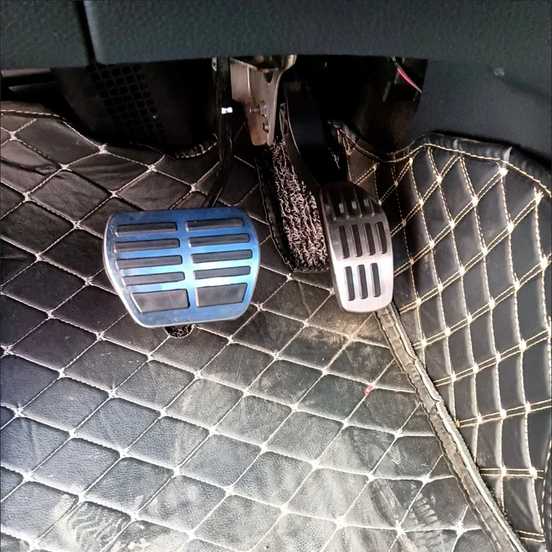 for infiniti qx80 2025 2026 car stainless steel accelerator pedal brake non slip mat interior styling 2pcs for infiniti qx80 2025 2026 car stainless steel accelerator pedal brake non slip mat interior styling 2pcs