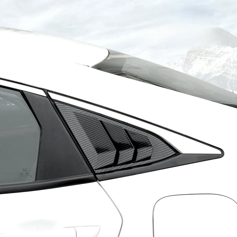 for honda civic 10th gen 2016 2020 sedan rear side window louvers air vent scoop shades cover trim blinds carbon car for honda civic 10th gen 2016 2020 sedan rear side window louvers air vent scoop shades cover trim blinds carbon car