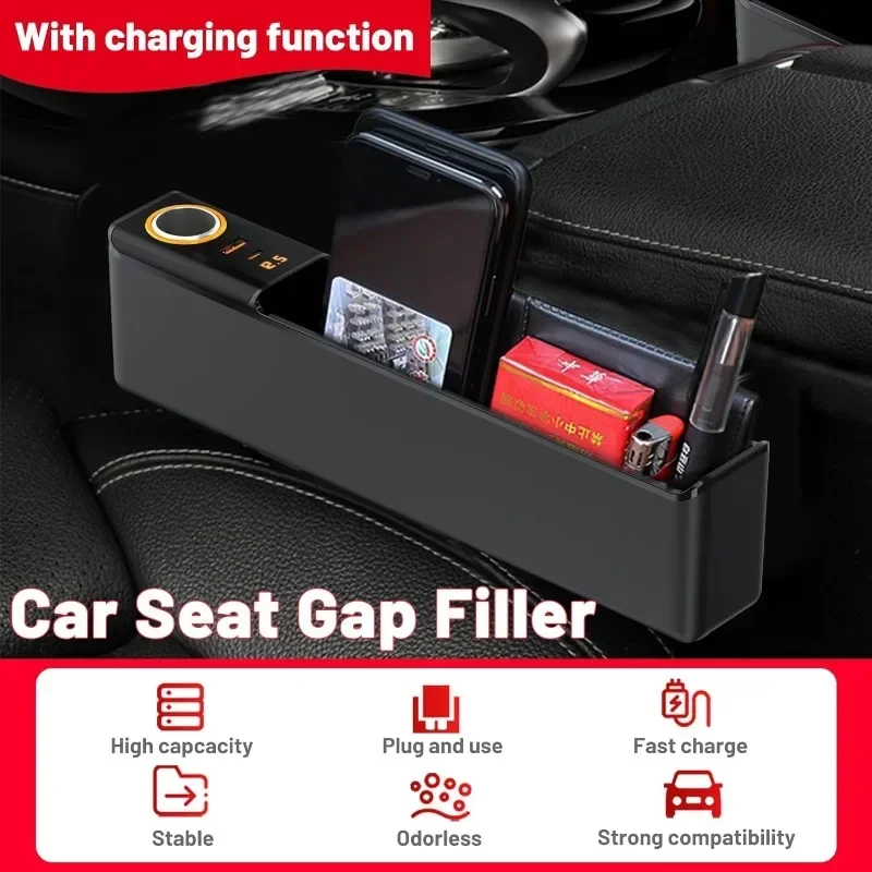 car seat gap filler organizer 52w charging car organizer storage box base removable seat gap filler for car organizer front seat car seat gap filler organizer 52w charging car organizer storage box base removable seat gap filler for car organizer front seat