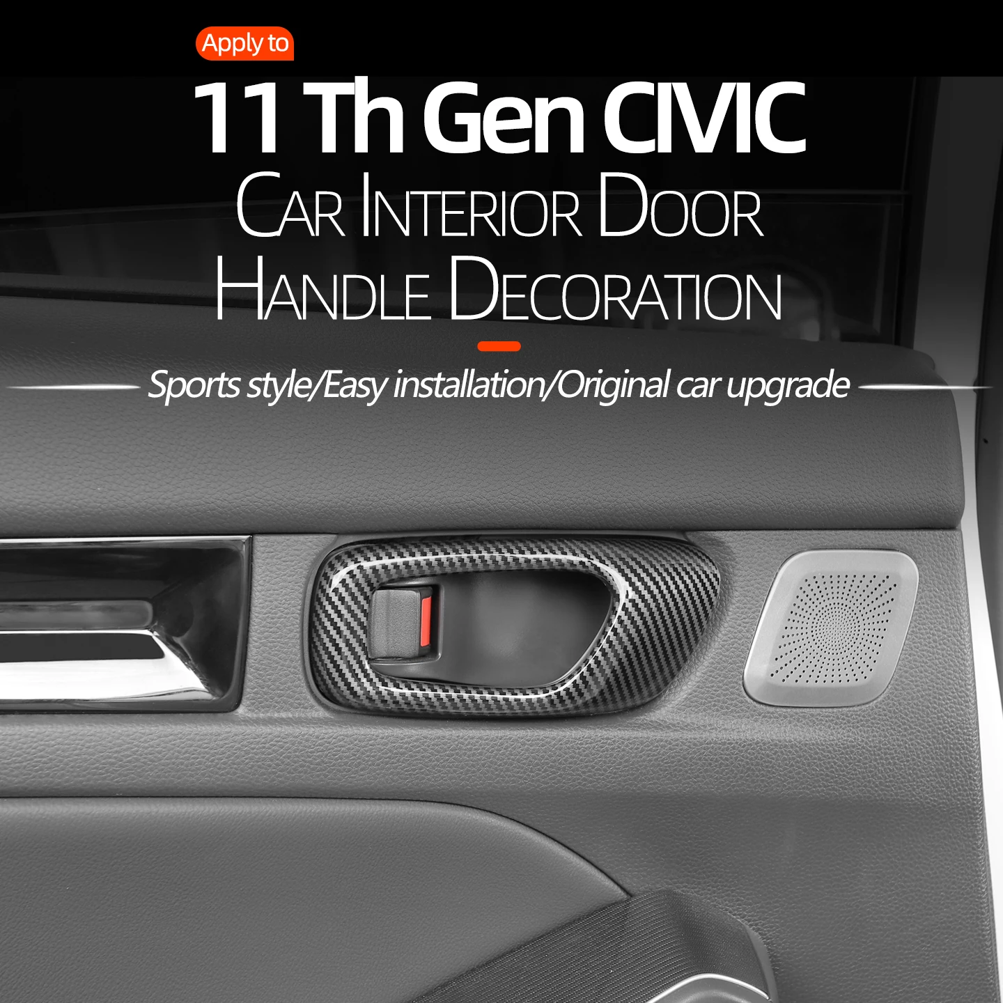 for honda civic 11th gen 2022 2023 2024 2025abs plastic handrail interior door handle bowl covers trim accessories armrest 4pcs for honda civic 11th gen 2022 2023 2024 2025abs plastic handrail interior door handle bowl covers trim accessories armrest 4pcs