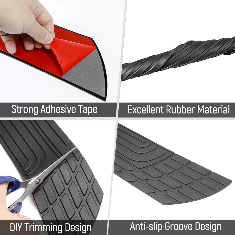 universal car rear bumper protector scratch proof trunk sill guard durable rubber pvc edge trim cover styling universal car rear bumper protector scratch proof trunk sill guard durable rubber pvc edge trim cover styling