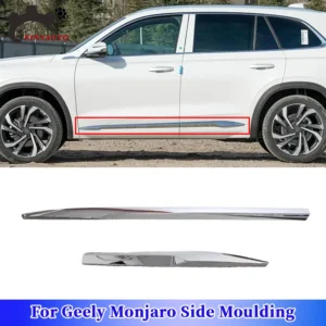 for geely monjaro 2021 25 side moulding chrome door garnish anti scratch strip trim collision protector plate car accessories