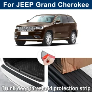 car trunk sill anti scratch guard strip for jeep grand cherokee rear bumper rubber protector decorative cover sticker