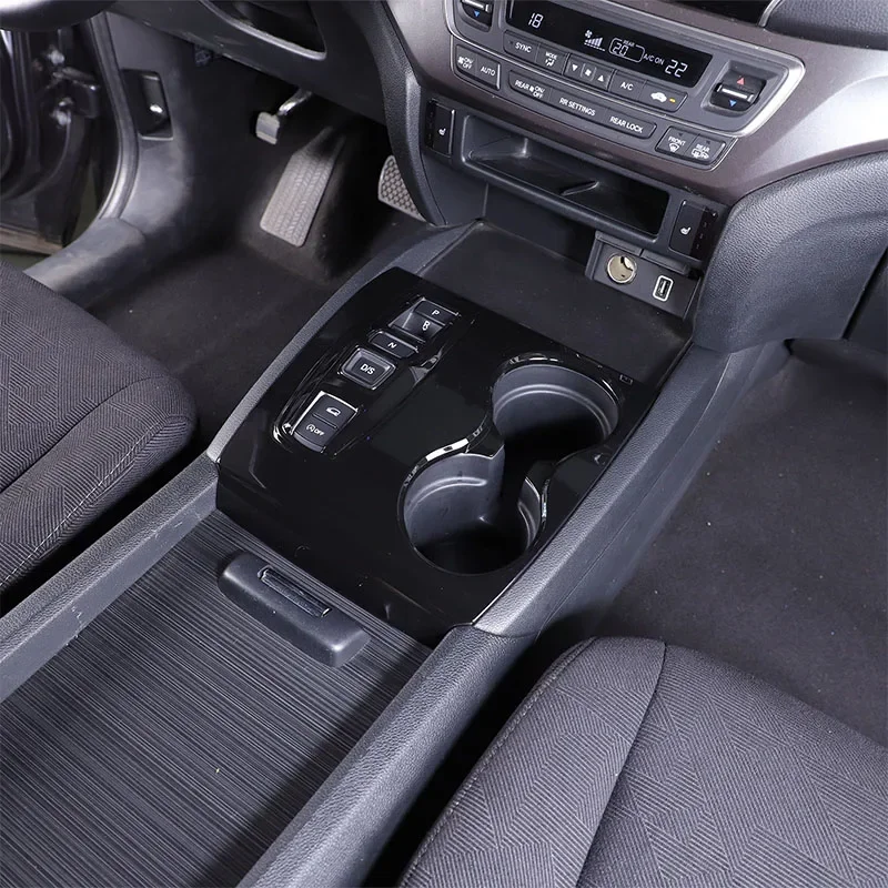 for honda pilot ridgeline passport 2016 22 abs carbon fiber car central control gear water cup panel cover trim car for honda pilot ridgeline passport 2016 22 abs carbon fiber car central control gear water cup panel cover trim car