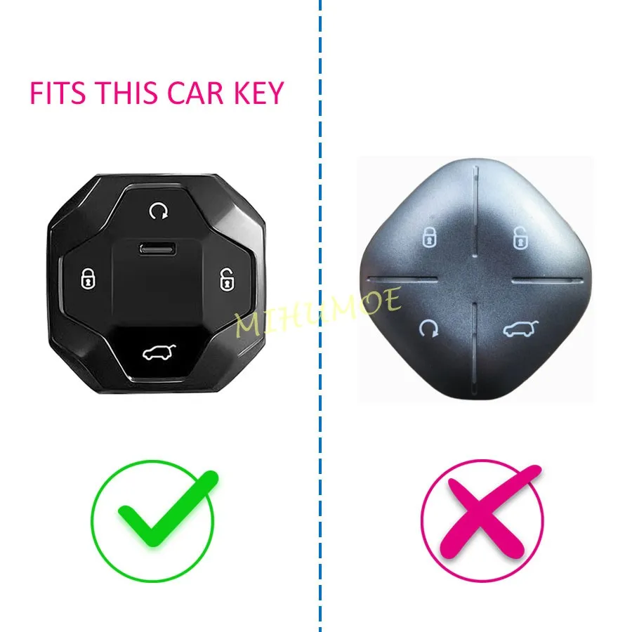 for jetour t2 2024 2025 2026 car key fob cover case holder ring keychain black transparent for jetour t2 2024 2025 2026 car key fob cover case holder ring keychain black transparent