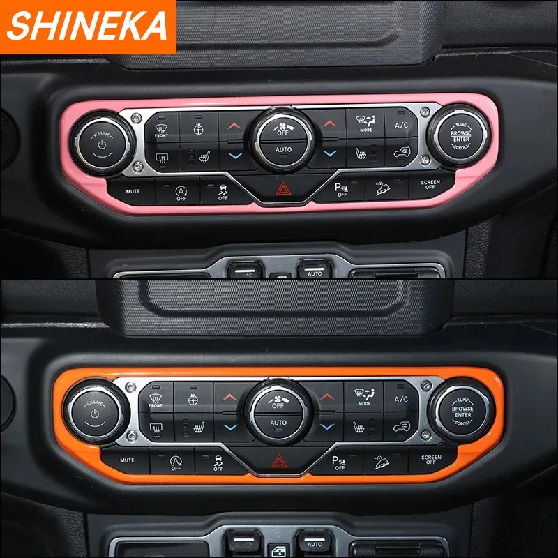 shineka car air conditioning control knob panel decoration cover for jeep wrangler jl gladiator jt 2018 up interior shineka car air conditioning control knob panel decoration cover for jeep wrangler jl gladiator jt 2018 up interior