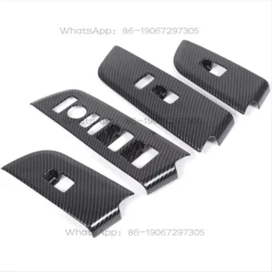 a87q window lift switch panel cover trim for honda pilot 2023 2024 accessories carbon fiber