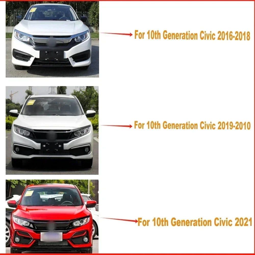 for honda civic 10th gen 2016 2017 2018 2019 2020 2021 upper bumper hood mesh grills front bumper grille racing grill for honda civic 10th gen 2016 2017 2018 2019 2020 2021 upper bumper hood mesh grills front bumper grille racing grill