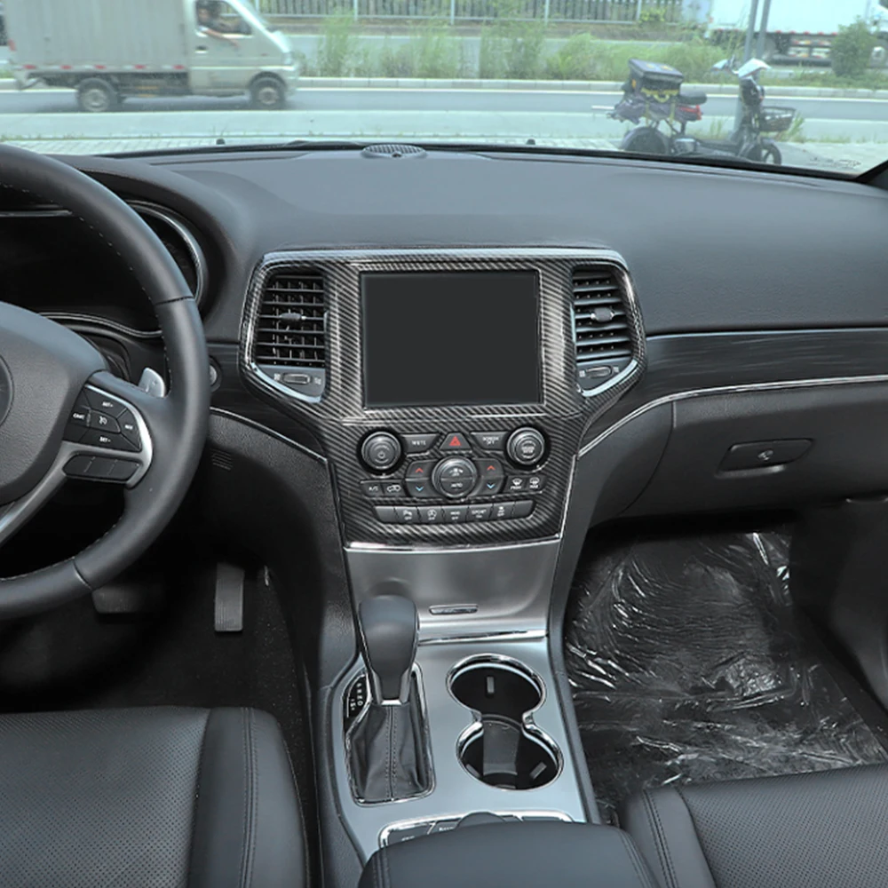 car center console navigation panel decoration cover trim for jeep grand cherokee 2014 2015 2016 2017 2018 interior car center console navigation panel decoration cover trim for jeep grand cherokee 2014 2015 2016 2017 2018 interior