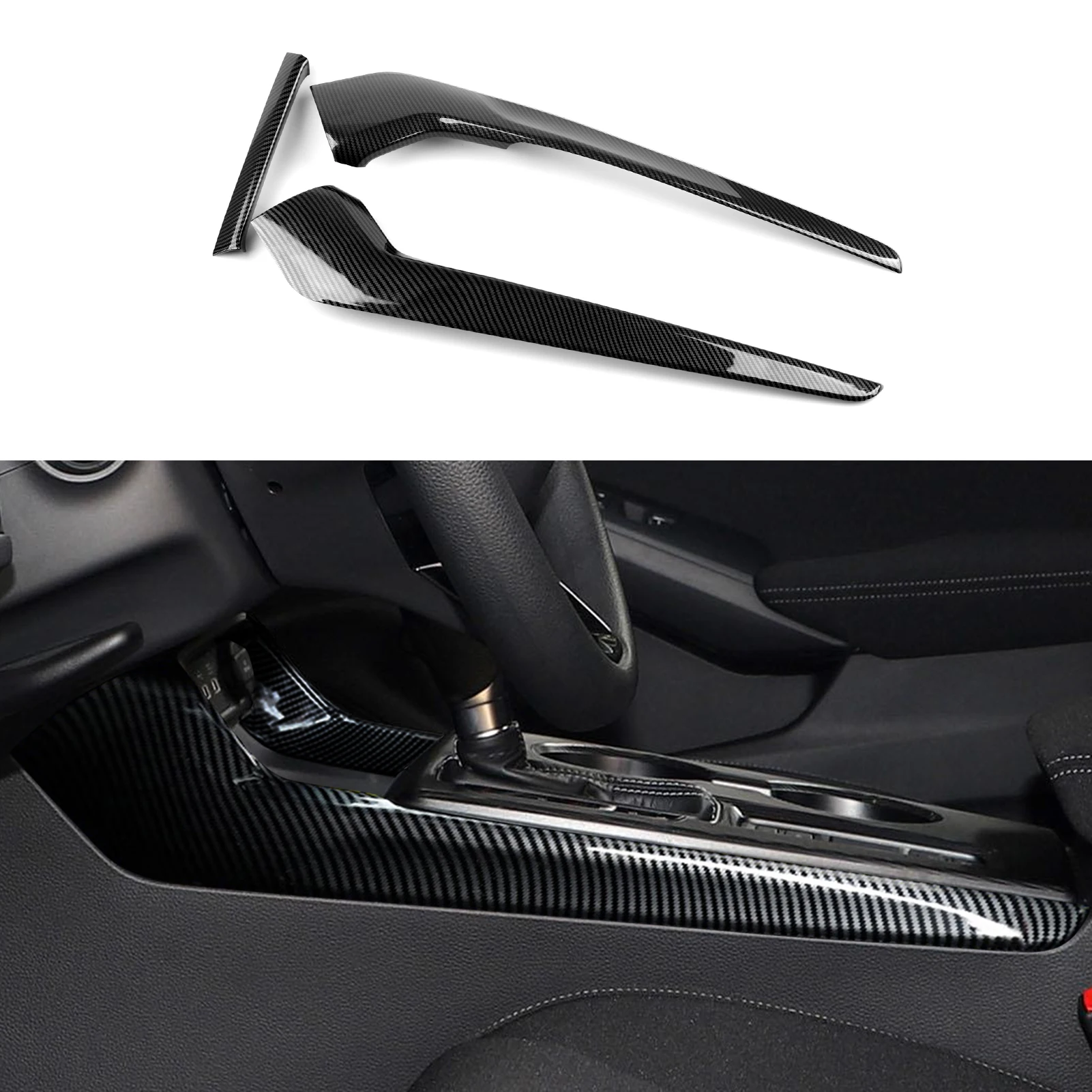 for honda civic 11th gen (2022 2026) car center console side decorative strips cover panel, carbon fiber abs interior sticker for honda civic 11th gen (2022 2026) car center console side decorative strips cover panel, carbon fiber abs interior sticker