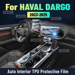 car interior center console media dashboard navigation tpu sticker protector film for haval dargo 2023 2025 car accessories