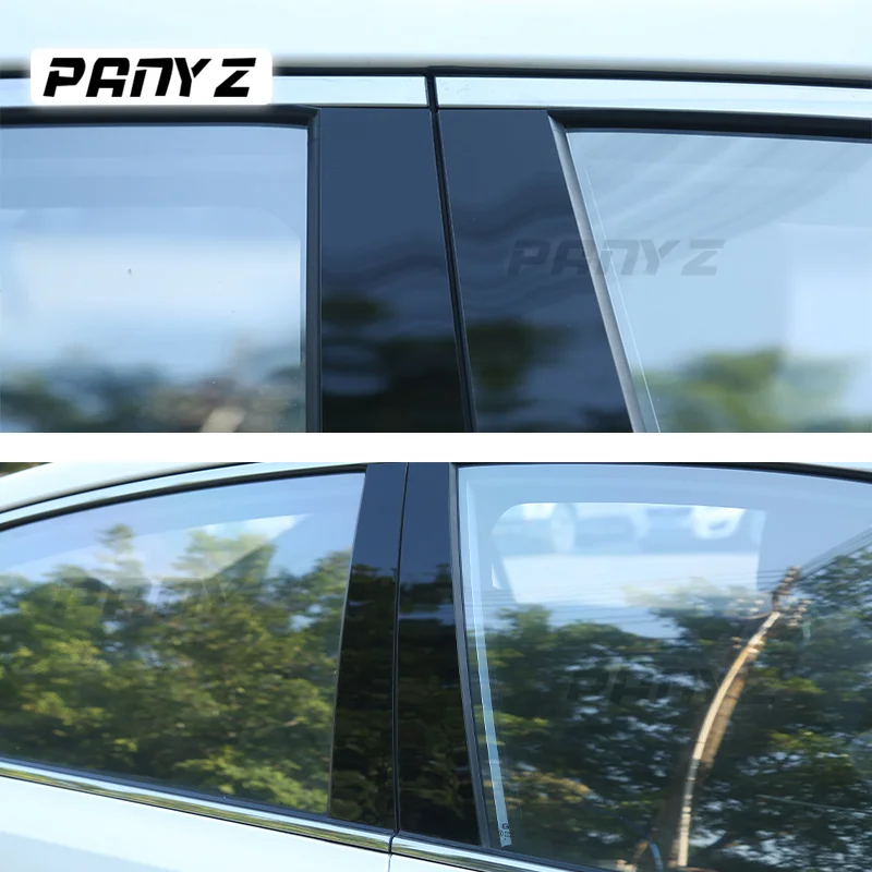 for geely tugella xingyue fy11 2019 2020 black pc car door window middle column trim decoration strip protection stickers for geely tugella xingyue fy11 2019 2020 black pc car door window middle column trim decoration strip protection stickers