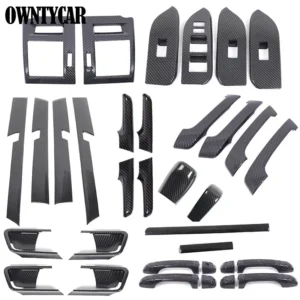 abs carbon fibre for toyota land cruiser prado fj150 150 2010 2019 car door handle interior frame trim sticker car accessories