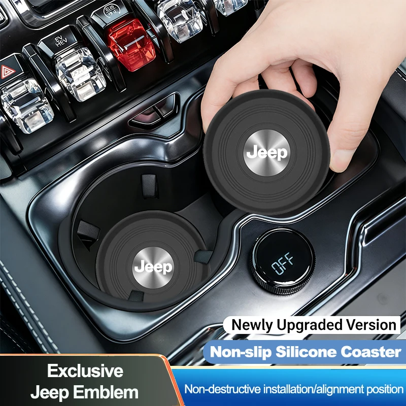 2pcs new car water cup silicone pad anti slip noise reduction for jeep gladiator grand cherokee compass patriot liberty rubicon 2pcs new car water cup silicone pad anti slip noise reduction for jeep gladiator grand cherokee compass patriot liberty rubicon