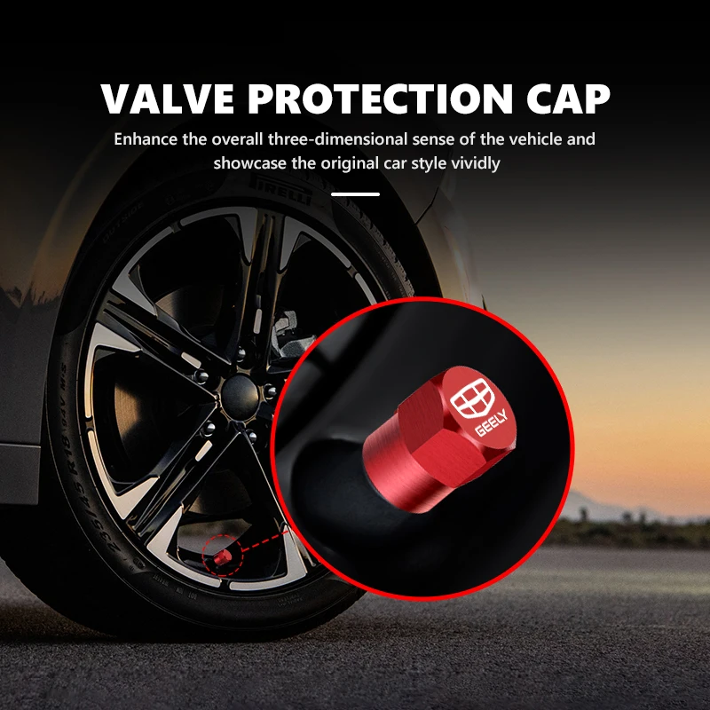4pcs car air valve cap aluminum tire wheel stem for geely tugella atlas pro coolray geometry c emgrand ec7 monjaro 4pcs car air valve cap aluminum tire wheel stem for geely tugella atlas pro coolray geometry c emgrand ec7 monjaro