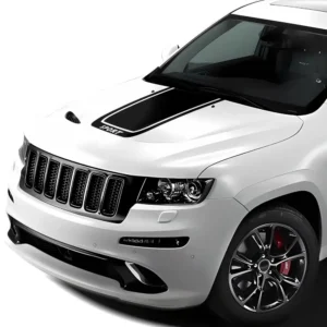 car hood bonnet racing sport vinyl decal sticker stripe kit compatible with jeep grand cherokee wk2 2011 present