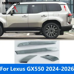 front rear window a c pillar cover trim sticker for lexus gx 550 gx550 2024 2025 2026 chrome exterior accessories car styling