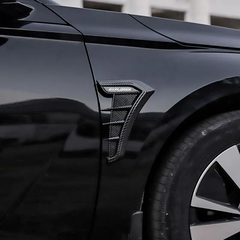 carbon black car fender side vents air flow intake hole grille sticker cover for ford explorer with logo car accessories carbon black car fender side vents air flow intake hole grille sticker cover for ford explorer with logo car accessories