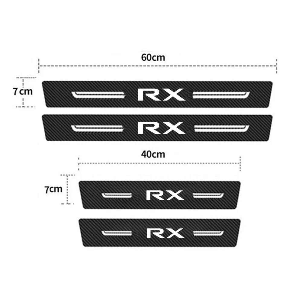 carbon fiber car door sill scuff plate for lexus rx logo auto trunk guards protective trim anti scratch door panel carbon fiber car door sill scuff plate for lexus rx logo auto trunk guards protective trim anti scratch door panel